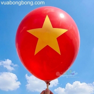 Bong bóng đỏ in sao vàng